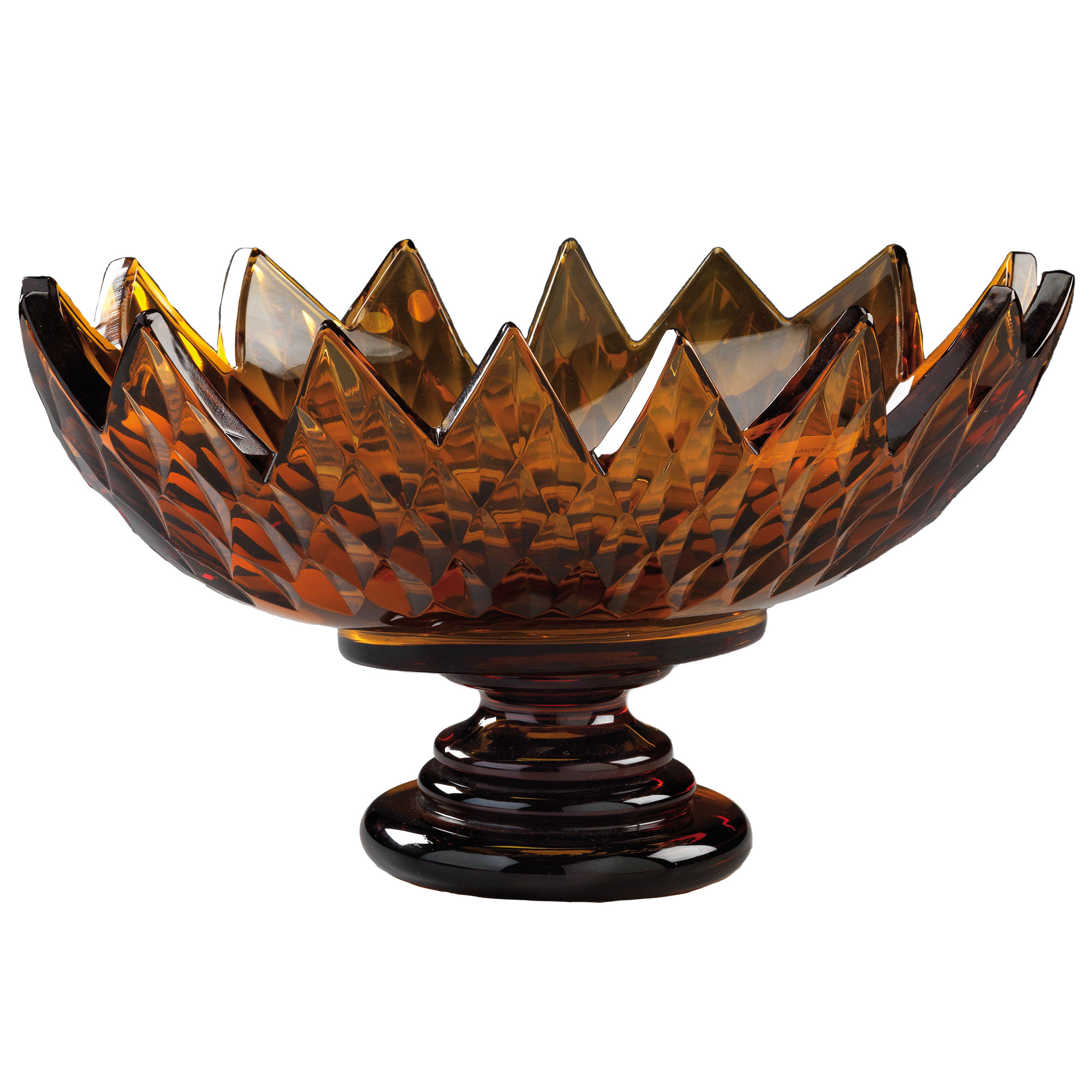 crystal bowl amber