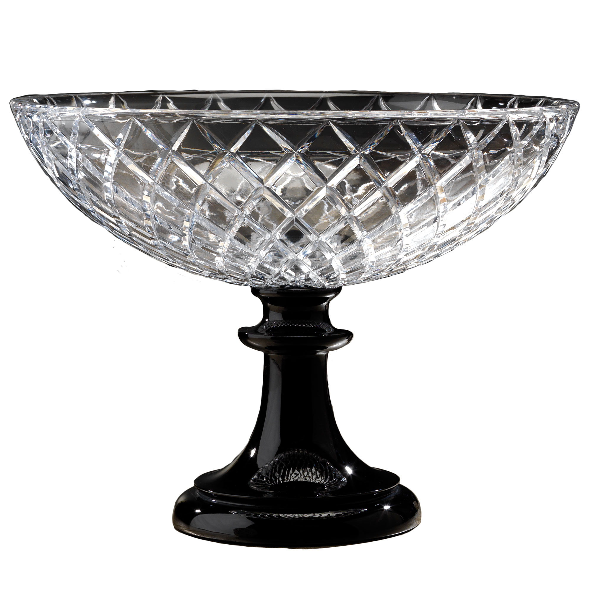 crystal centerpiece clear black