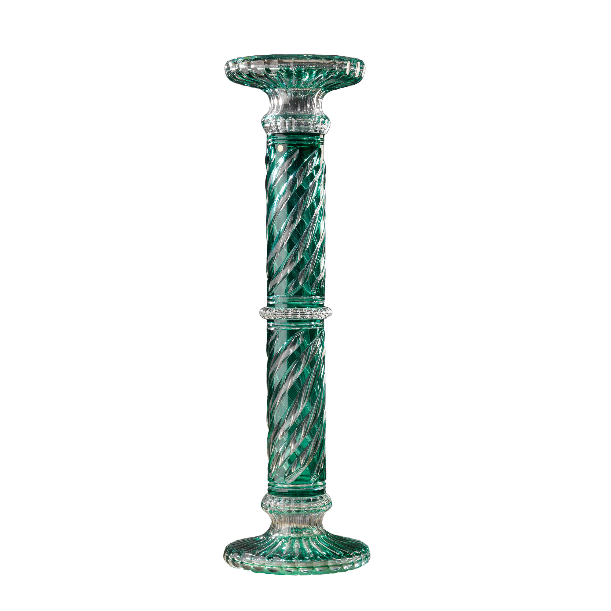 crystal column clear green