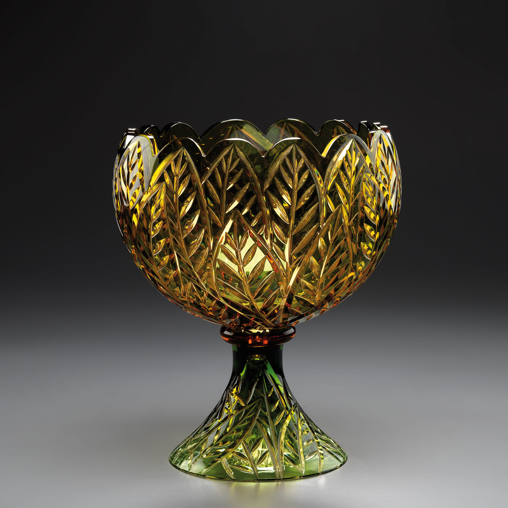 crystal cup amber green nuovacev