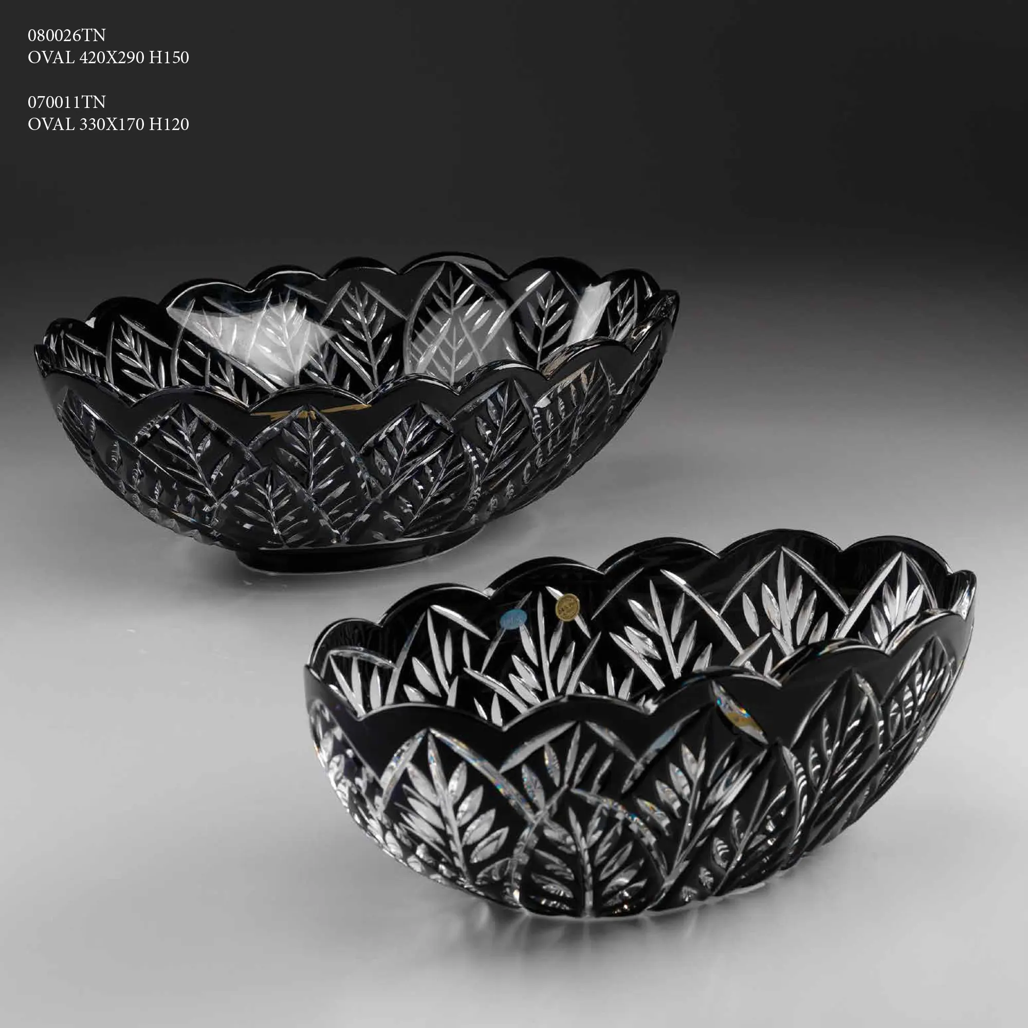 black crystal bowls