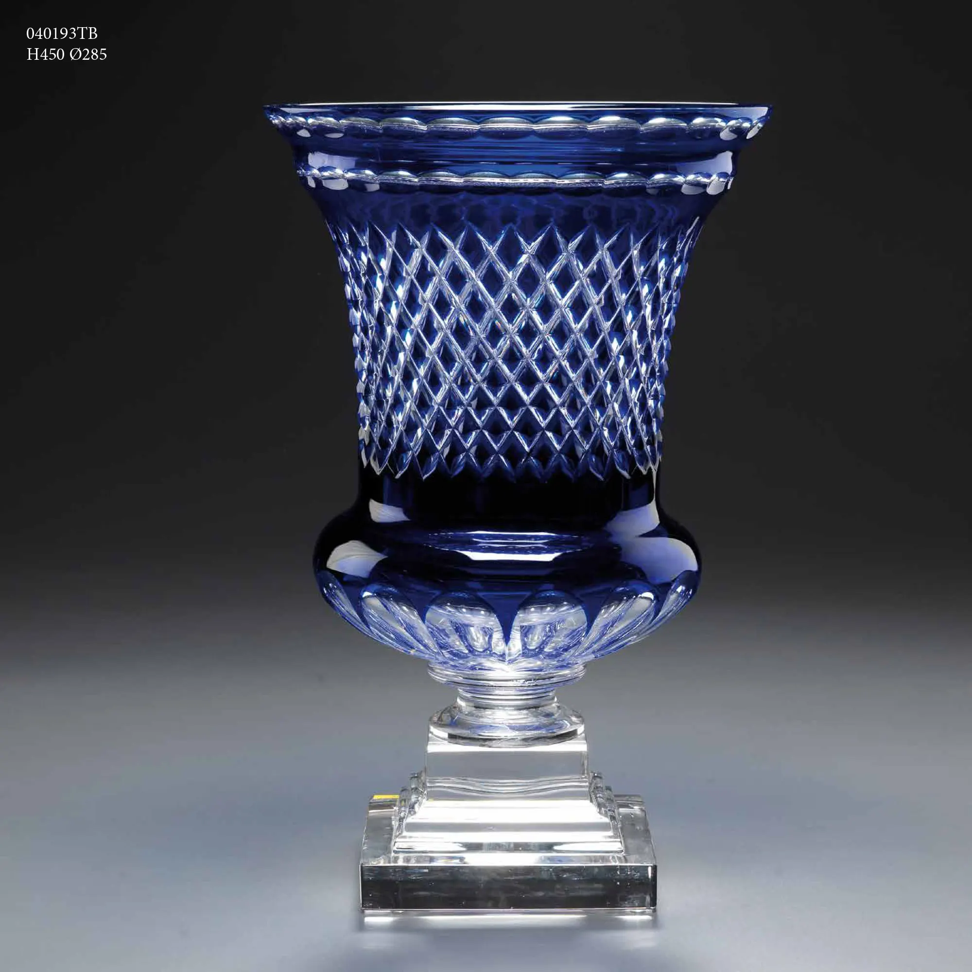 blue clear crystal cup