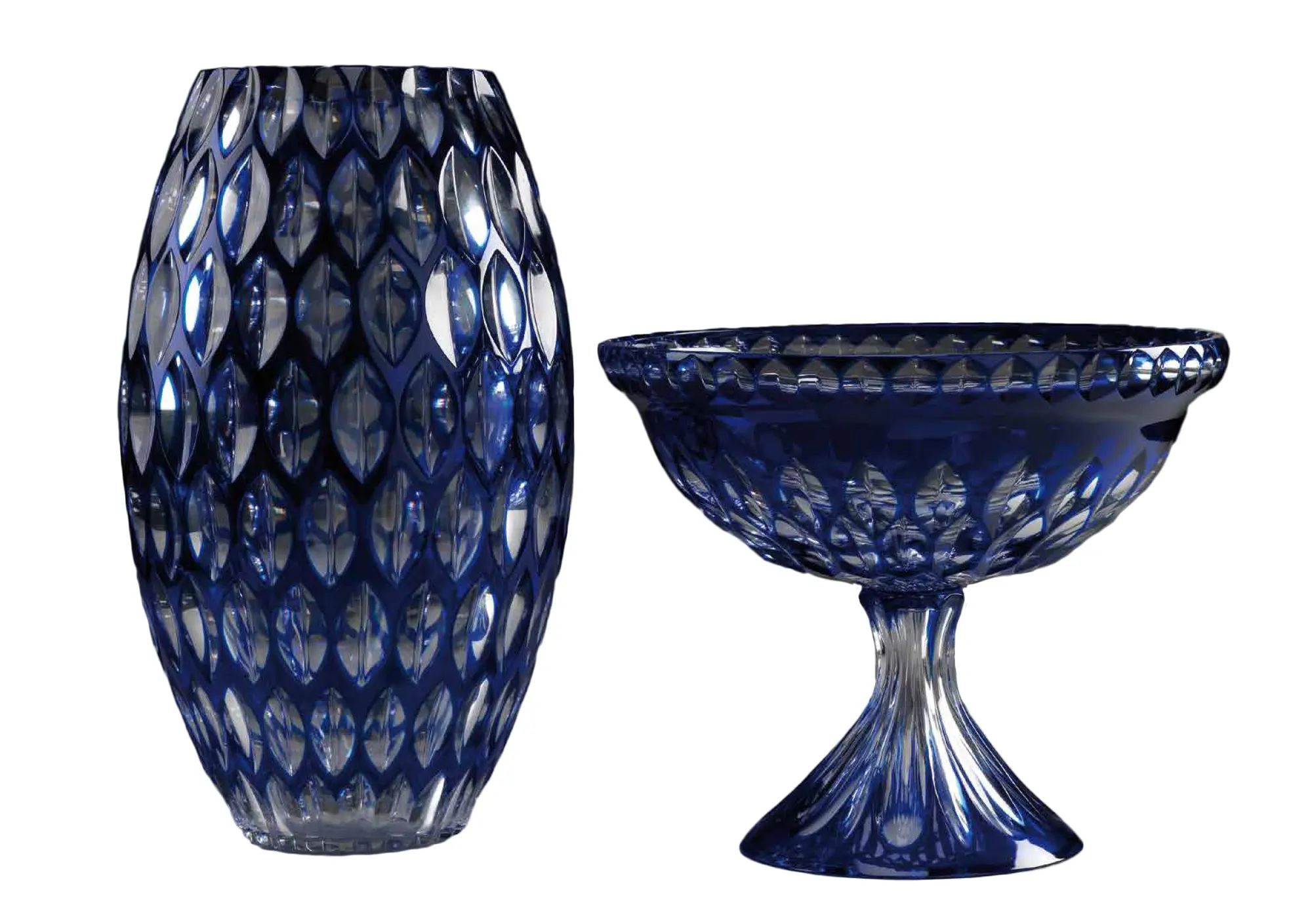 blue crystal vase centerpiece nuovacev