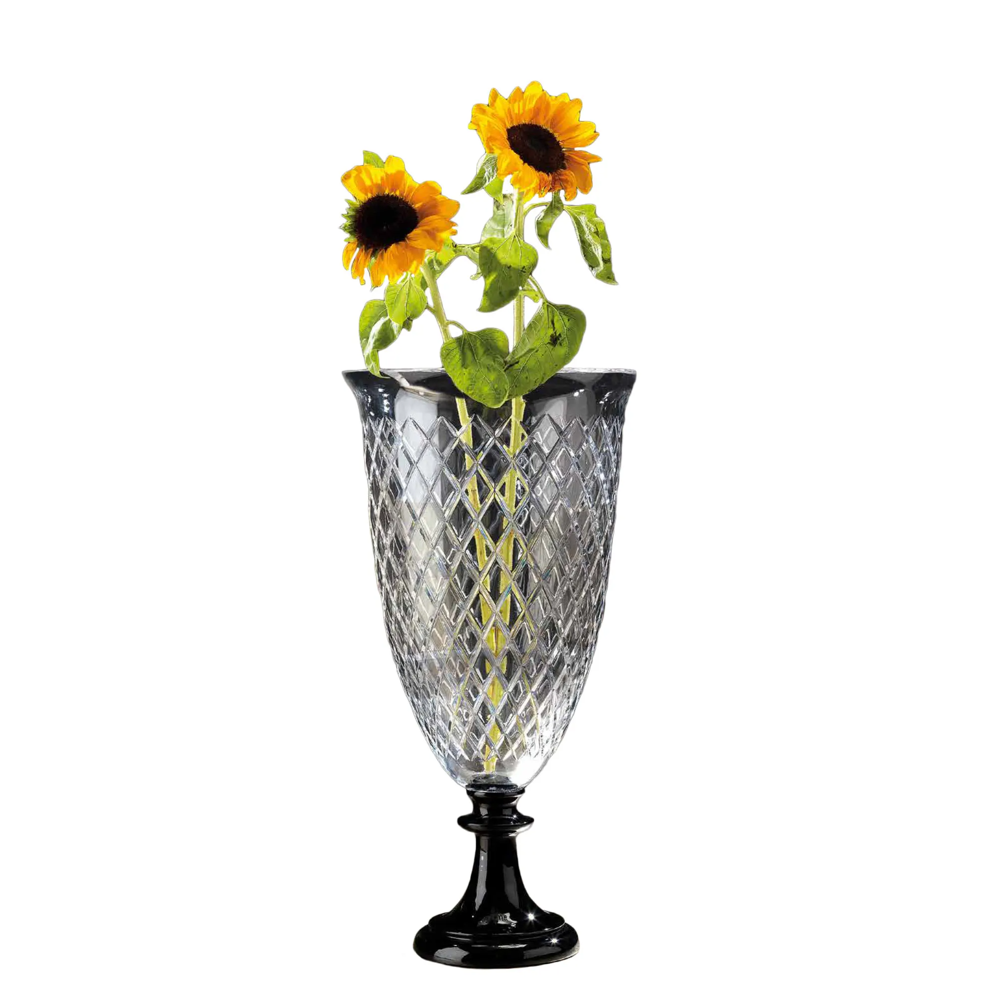 clear black vase