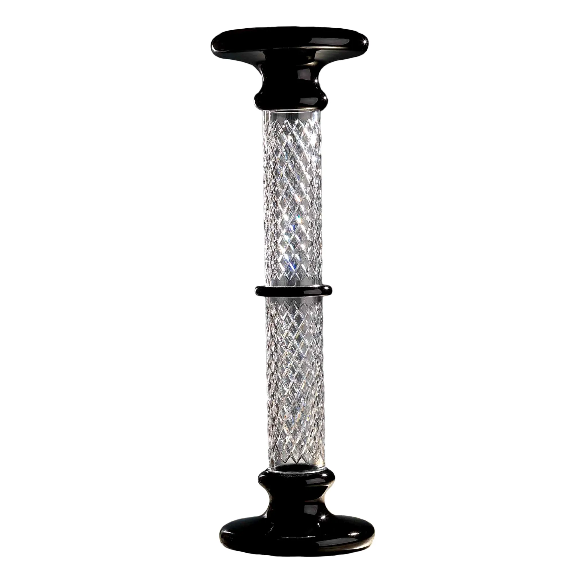 crystal column clear black