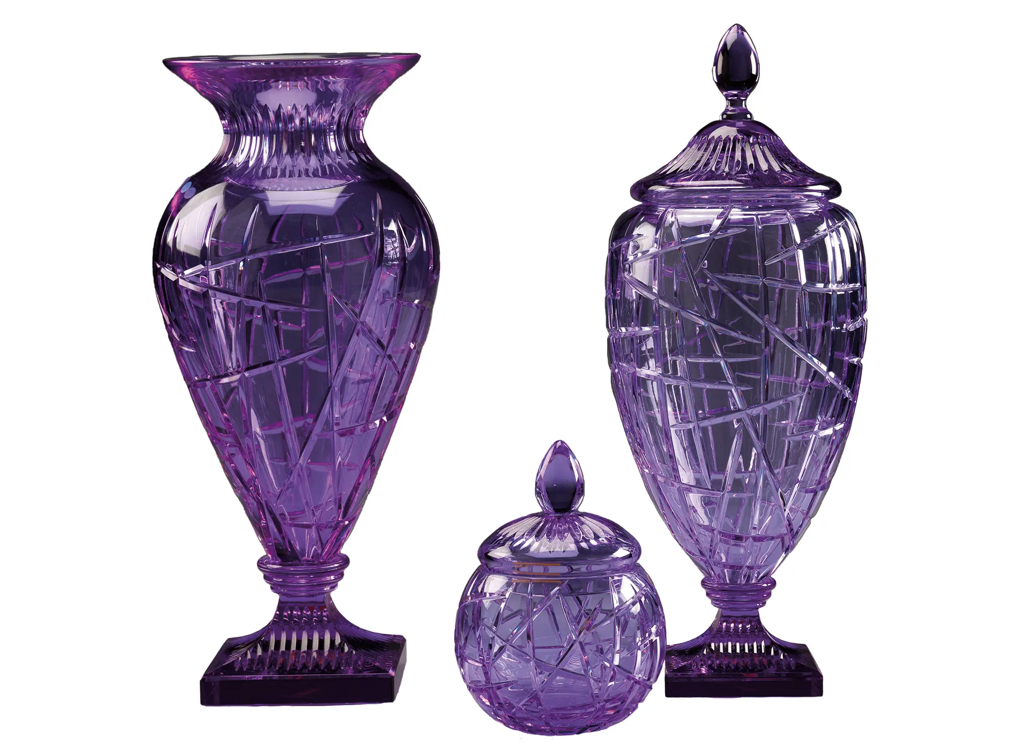 violet crystal vase jar nuovacev