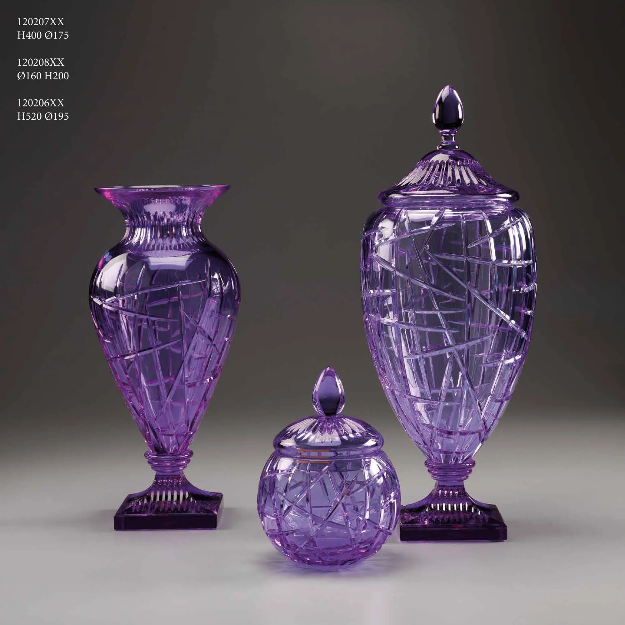 violet crystal vase jar nuovacev